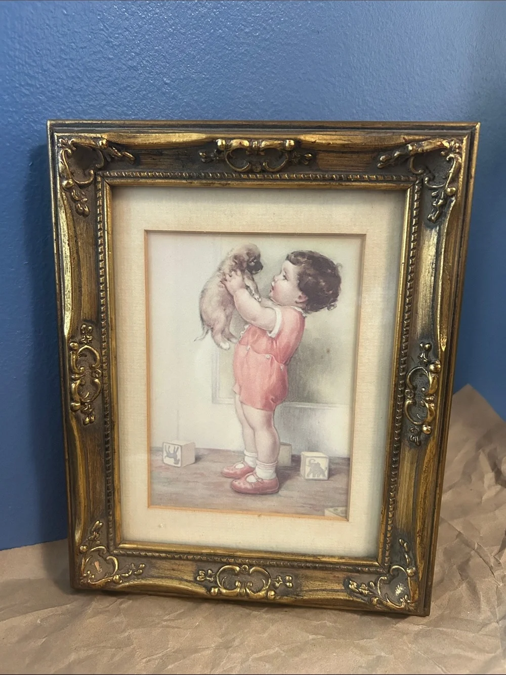 Bessie Pease Gutmann Framed Lithograph Collector Print “Mine” signed